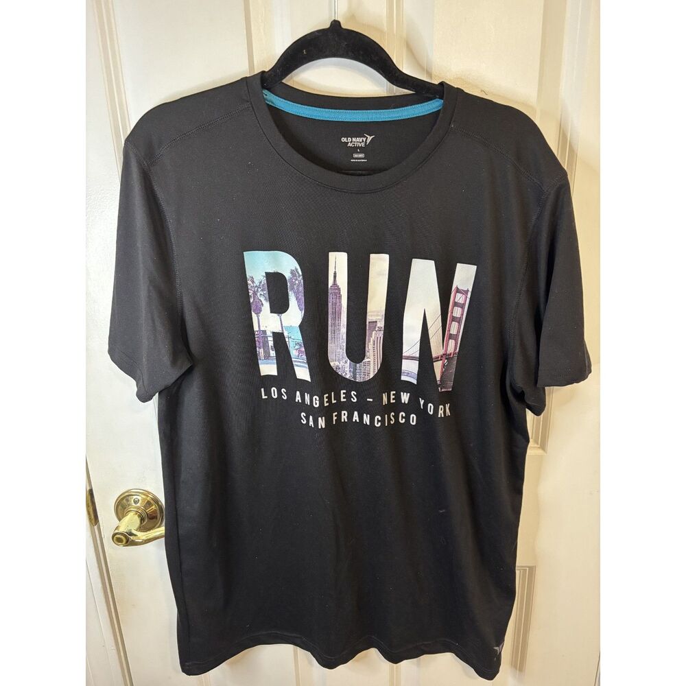 Old Navy Active Go Dry Graphic Print Performance Shirt Size Large